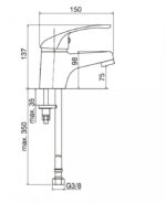 Baterija za lavabo MINOTTI STANDARD - Slika 2