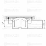 horizontalni slivnik fi 40 isaflex - Slika 3