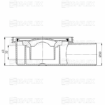 horizontalni slivnik fi 50 isaflex - Slika 3